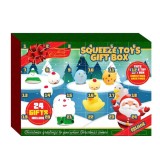 Cumpara ieftin Calendar advent pentru copii, 24 jucarii squishy, antistres, 22.5 x 5 x 31 cm, multicolor