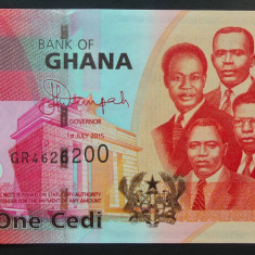 BANCNOTA exotica 1 CEDI - GHANA, anul 2015 * cod 12 = UNC