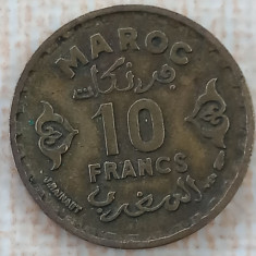(M2093) MONEDA MAROC - 10 FRANCS 1952 (AH 1371), ADMINISTRATIE FRANCEZA