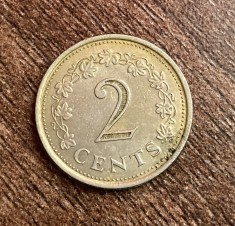 C50 - Moneda foarte veche - Malta - 2 centi - 1972