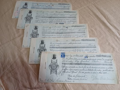 LOT 32 BILETE LA ORDIN * ANII 1938-1939 * DIFERITE VALORI * 28 foto