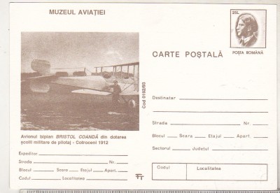 bnk cp Muzeul aviatiei - Avion biplan Bristol Coanda - 1912 - mf foto