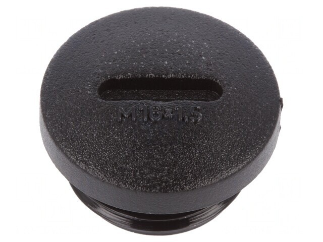 Capac de protecție neagră poliamidă filet metric M16 1.5