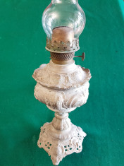 LAMPA DE ANTIMONIU CU PETROL de INTERIOR si BIROU- AUSTRIA -anii 1900 foto