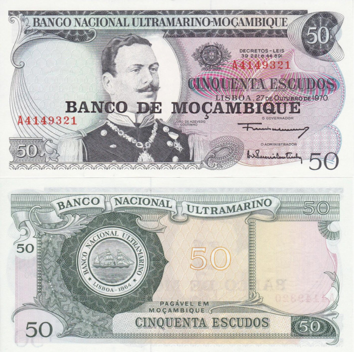 MOZAMBIC 50 escudos 1970 UNC!!!