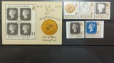 Isle of Man 1990 - 150 de ani primul timbru, serie+colita stampilata