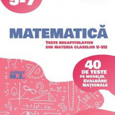 Matematica. 40 de teste pe modelul Evaluarii Nationale - Clasa 5-7 - Anton Negrila, Maria Negrila