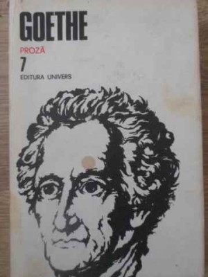 OPERE VOL.7 PROZA: ANII DE DRUMETIE AI LUI WILHELM MEISTER-JOHANN WOLFGANG GOETHE-223802 foto