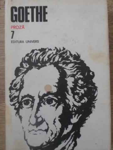 OPERE VOL.7 PROZA: ANII DE DRUMETIE AI LUI WILHELM MEISTER-JOHANN WOLFGANG GOETHE-223802