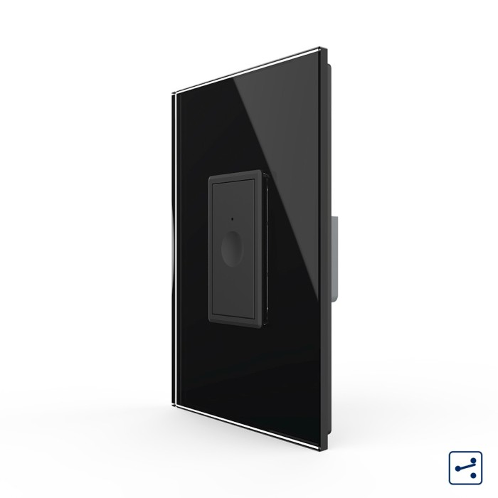 Intrerupator Simplu Cap Scara / Cruce cu Touch Livolo cu Rama Din Sticla 1M - Serie Noua SmartElectro IntelligentHouse