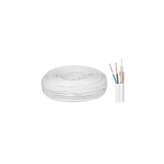 Cablu coaxial 75ohmi K-60 5.8mm cupru/cupru si alimentare 2x0.5mm