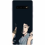 Husa silicon pentru Samsung Galaxy S10, Simple Girl