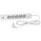 Prelungitor 5x2P+E +intrerupator+2USB cablu 3m alb Schneider ST945U3W
