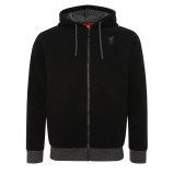 FC Liverpool hanorac de bărbați cu glugă zip thru black - 2XL