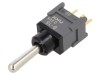 Comutator basculant 3 poziții ON-OFF-ON 0.1A 28VAC THT