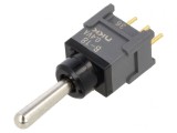 Comutator basculant 3 poziții ON-OFF-ON 0.1A 28VAC THT