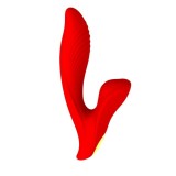 Vibrator rabbit ROUGE VELVET Essentia, pentru clitoris și punctul G, cu funcție de tapping, 10 funcții de vibrații ultra-puternice, roșu