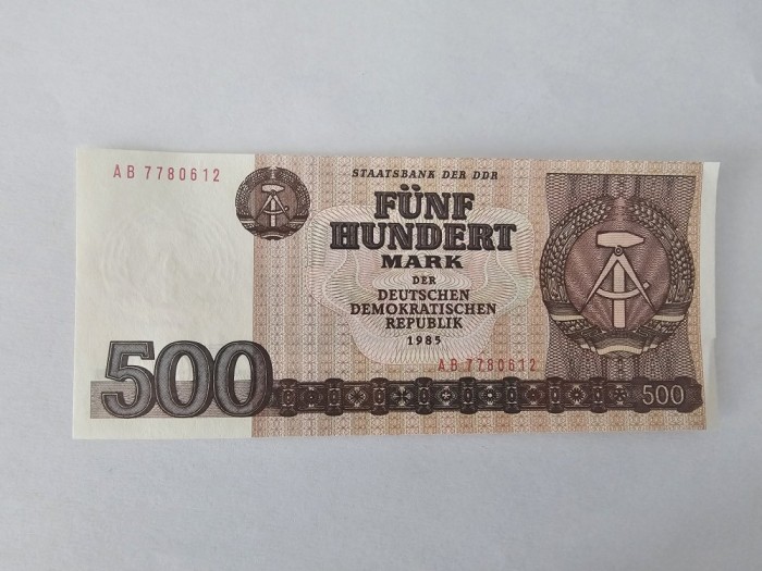 Germania Democrata 500 Mark 1985 Noua