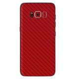Cumpara ieftin Set Folii Skin Acoperire 360 Compatibile cu Samsung Galaxy S8 Plus (2 Buc) - ApcGsm Wraps Carbon Geranium Red, Rosu, Vinyl, Oem