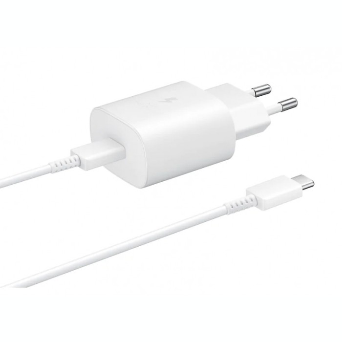 Incarcator Retea cu cablu USB Tip-C Samsung Galaxy Note 10 Plus 5G N976, EP-TA800EWE, Fast Charge, 25W, 1 X USB Tip-C, Alb