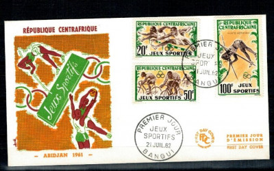 Central African Republic 1962 - Sport, plic prima zi foto