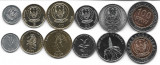 Rwanda lot 6 monede 2003-2011 UNC