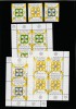 Jamaica 2005 - 50 ani Europa CEPT,serie 3 valori si blocuri de cate 4 valori dantelate,MNH Mi.1681-1683 , Bl.56, Organizatii internationale, Nestampilat