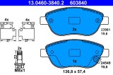ATE 13.0460-3840.2 set placute frana,frana disc