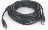 CABLU USB GEMBIRD pt. imprimanta, USB 2.0 (T) la USB 2.0 Type-B (T), 4.5m, conectori auriti, negru, &quot;CCP-USB2-AMBM-15&quot; (timbru verde 0.18 lei)