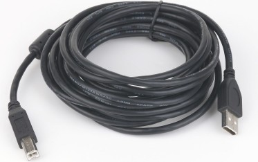 CABLU USB GEMBIRD pt. imprimanta, USB 2.0 (T) la USB 2.0 Type-B (T), 4.5m, conectori auriti, negru, &amp;quot;CCP-USB2-AMBM-15&amp;quot; (timbru verde 0.18 lei) foto