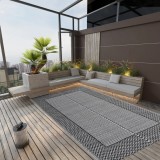 VidaXL Covor de exterior, ARAKIL negru, 140x200 cm, PP 317004