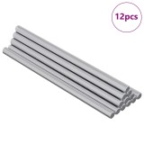vidaXL Barele cu filet 12 pcs Argintiu M6 x 120 mm Metal 864446