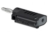 Conector banană 4mm 36A 30VAC 60VDC negru neizolat