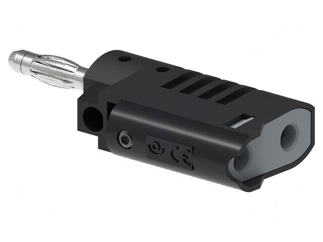 Conector banană 4mm 36A 30VAC 60VDC negru neizolat