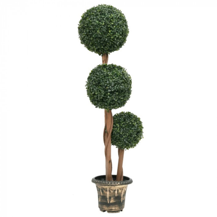 Planta artificiala cimisir cu ghiveci verde 119cm forma minge GartenMobel Dekor