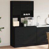 vidaXL Dulap de bucătărie, negru, 95x50x180 cm, lemn prelucrat