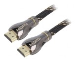 Cablu HDMI 2.1 Textil 1m Negru