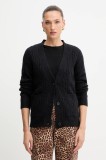 Silvian Heach cardigan din amestec de l&acirc;nă VALBUENA culoarea negru, GPA25149CD