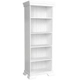 Corp biblioteca VMR1, 4 polite, Alb Antichizat, 68 x 40 x 193 cm