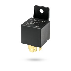 Releu auto 12v 40a cu 5 pini + mufa cu cabluri, suport montare, set complet
