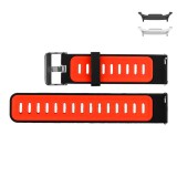 Curea silicon compatibila cu Samsung Galaxy Watch8 44mm, Negru/Rosu