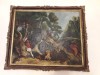 Tablou pictura ulei pe carton Cruciada inramat 1992 dimensiune mare, Scene lupta, Altul
