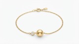 Cumpara ieftin Bratara din Argint Placat cu Aur Spherical Balance Crystal Pave