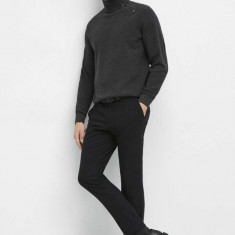 Medicine pulover de bumbac barbati, culoarea gri, cu turtleneck