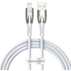 Cablu alimentare si date Baseus Glimmer, Fast Charging Data Cable pt. smartphone, USB la Iphone Lightning, 1m, alb