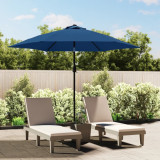 Cumpara ieftin Umbrelă de soare de exterior cu st&acirc;lp metalic, azur, 300 cm