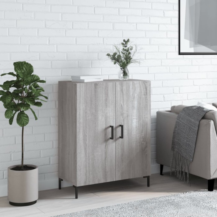 vidaXL Servantă, gri sonoma, 69,5x34x90 cm, lemn compozit