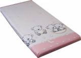 Lenjerie patut 120x60 cm cu 4 piese Nichiduta Teddy on the Moon Pink