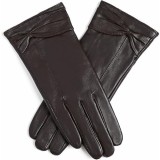 Manusi Dama din Piele Naturala pentru Toamna-Iarna - Design Elegant, Subtiri si Confortabile, Maro Inchis, XS
