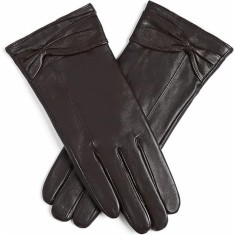 Manusi Dama din Piele Naturala pentru Toamna-Iarna - Design Elegant, Subtiri si Confortabile, Maro Inchis, XS